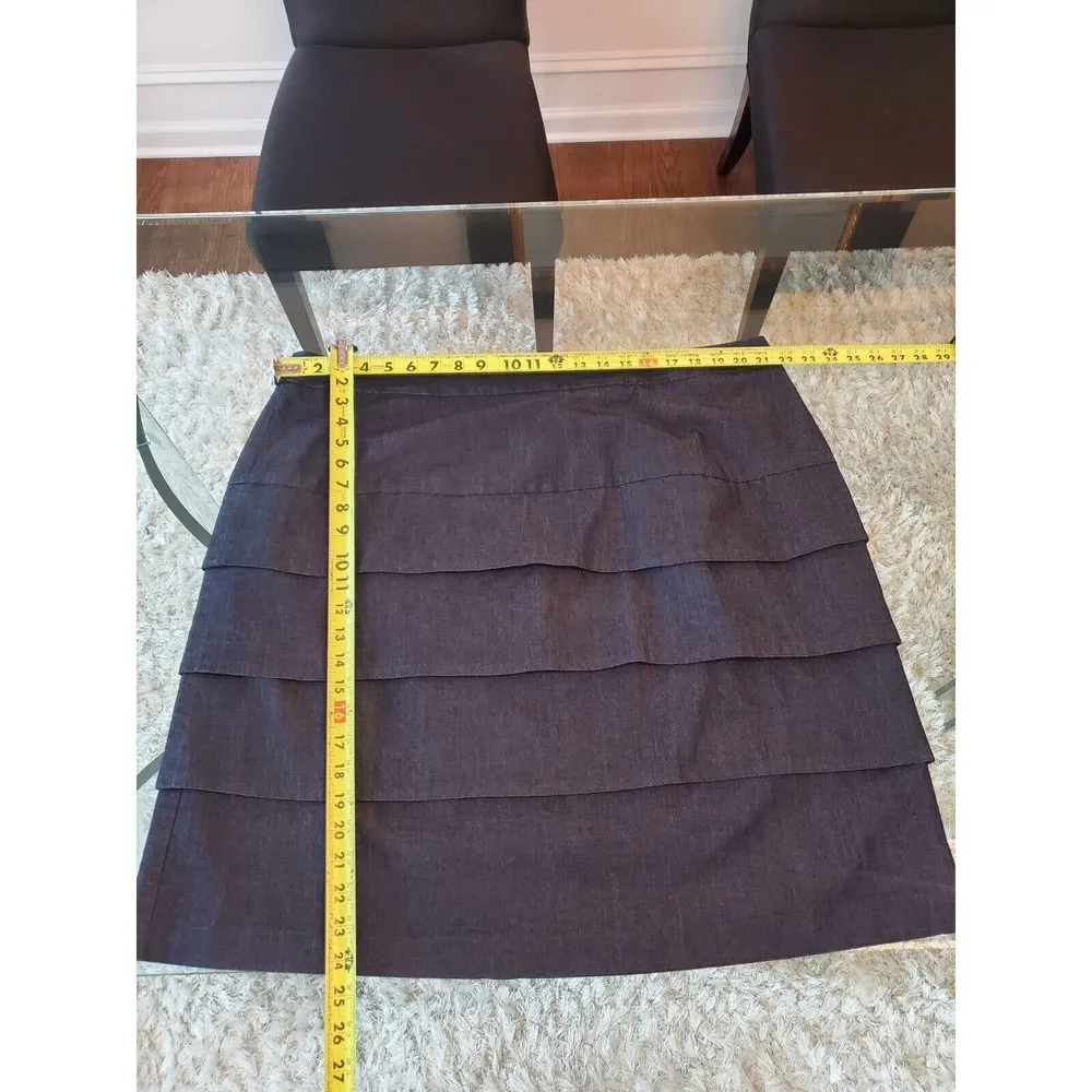 Larry Levine Womens Blue Cotton Stretch Side Zip Straight Knee Length Skirt 20W - Image 9