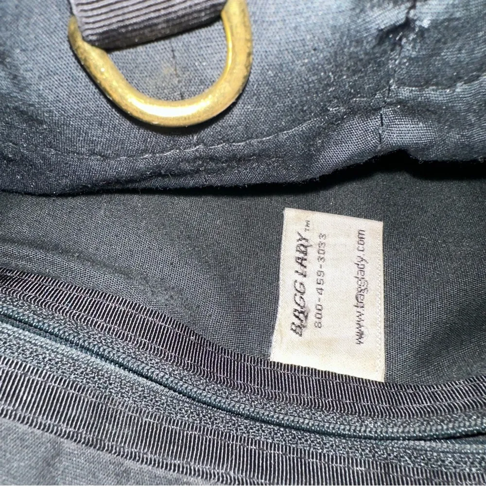 Black Leather Crossbody Bag with Gold Hardware - Image 4