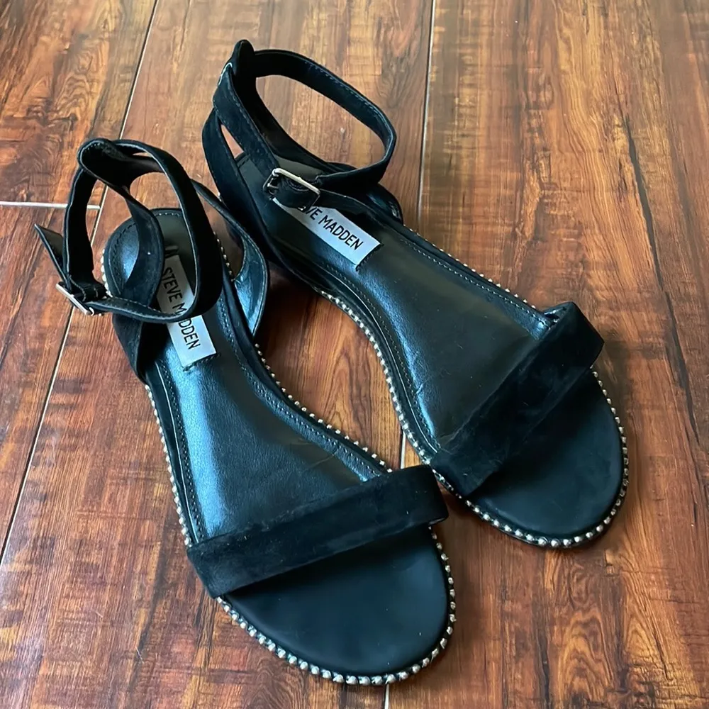 Steve Madden Salute suede pearl black flats - Image 2