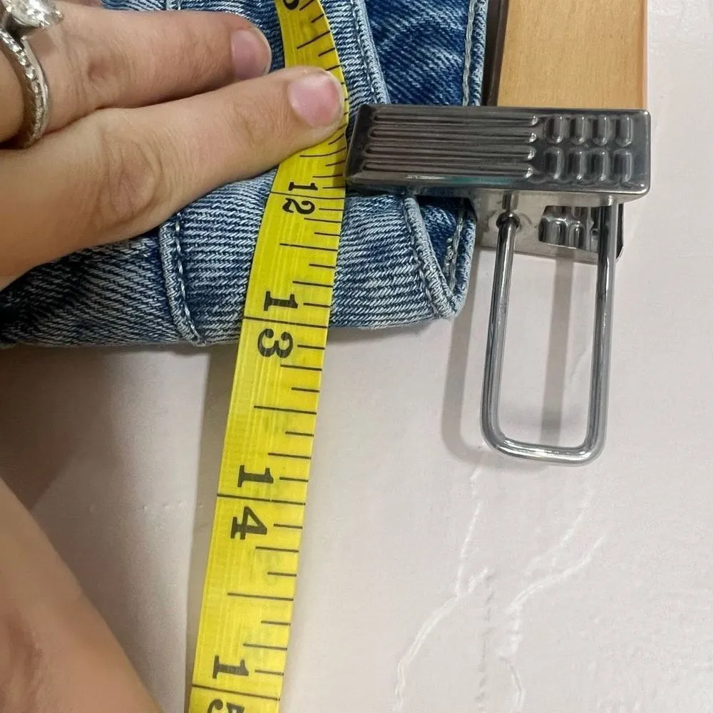 Princess Polly Patchwork Jeans Women Light Denim High Rise Straight Leg Size 2 - Image 8