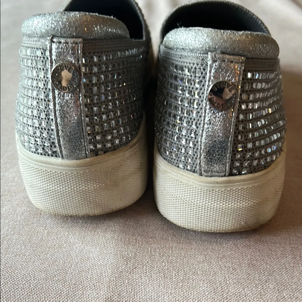 Steve Madden Silver Sparkly Sneakers - Image 3