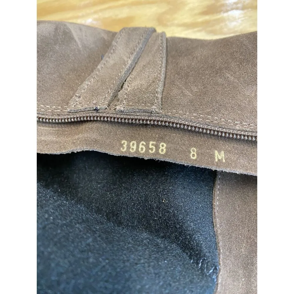 La Canadienne Ankle Bootie Boots Women's Size 8 M Brown Suede Block Heel S60 - Image 8