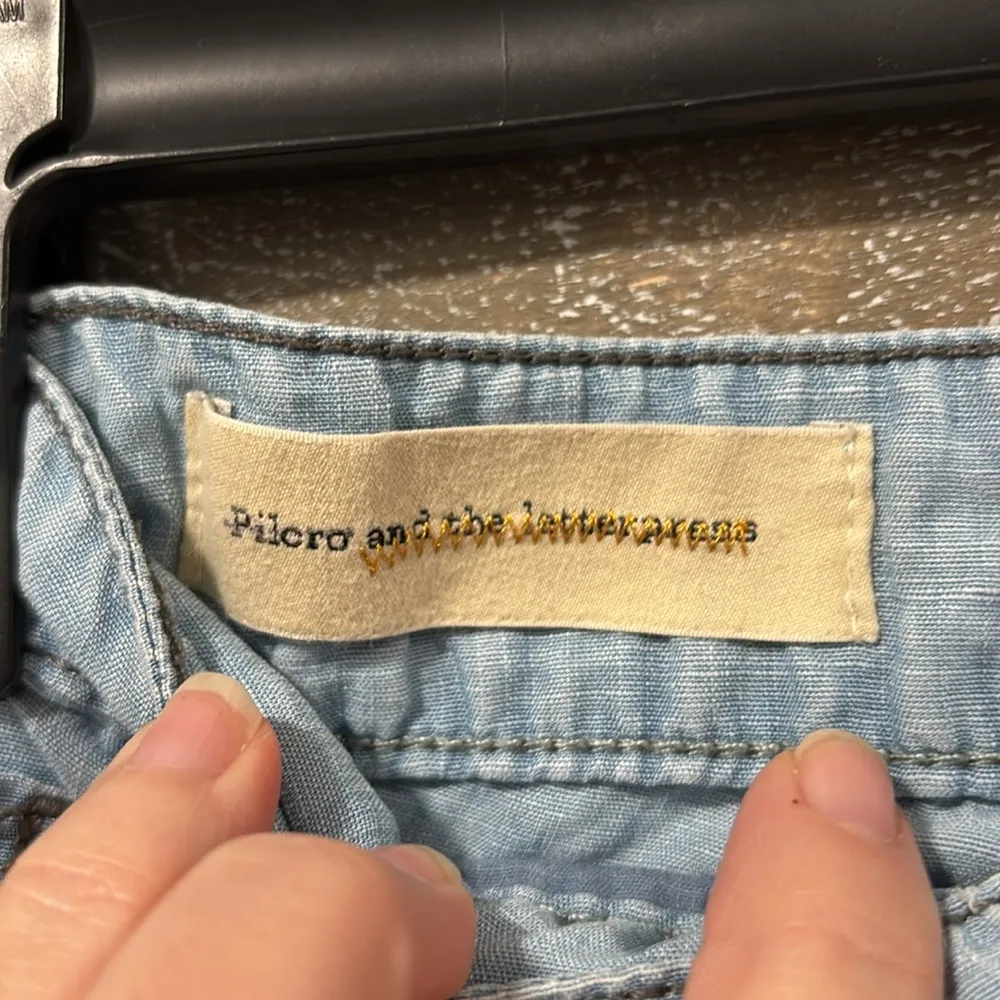 Pilcro and the letterpress by Anthropologie chambray denim pant size 30 - Image 3