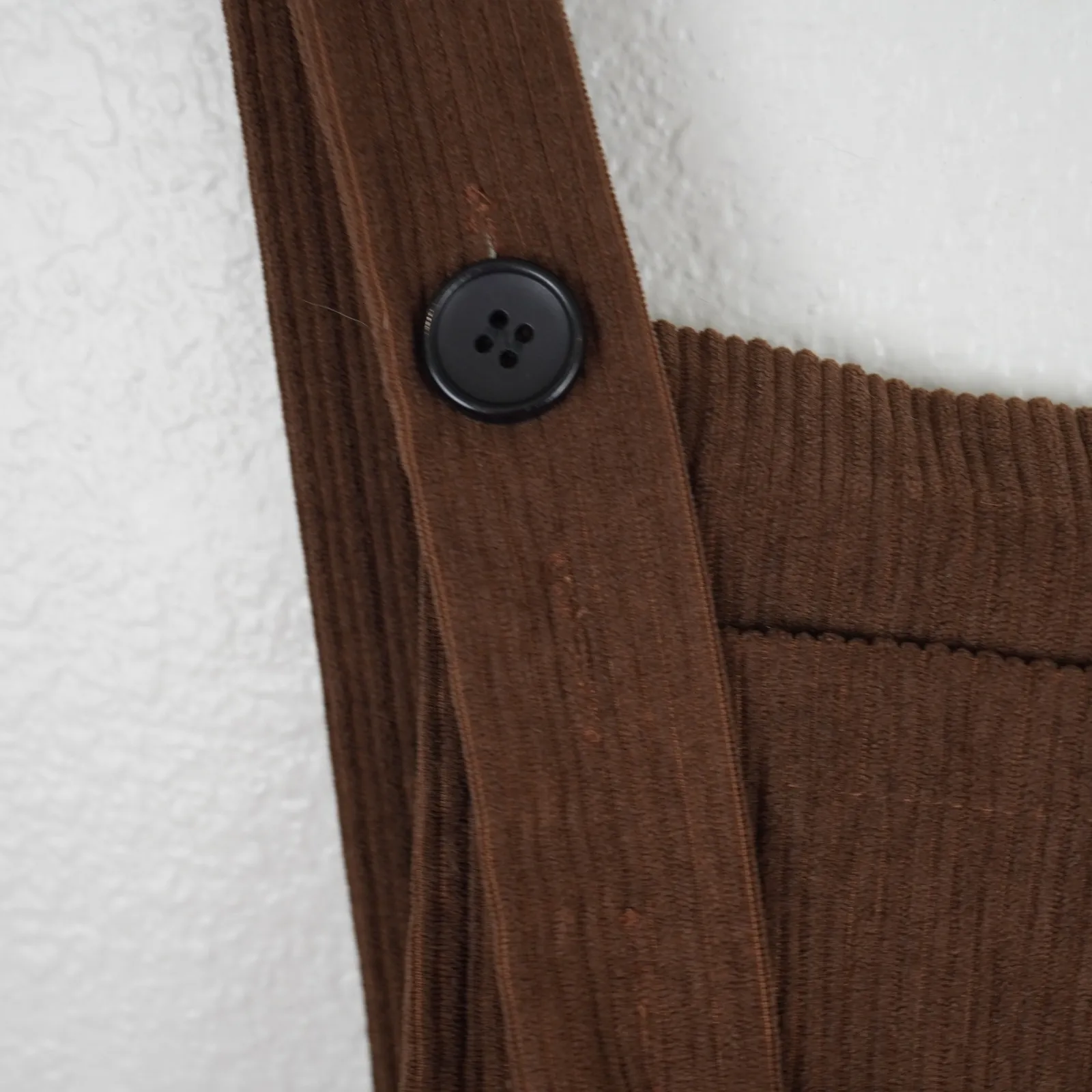 CIDER‎ Womens Corduroy Jumpsuit Overalls Brown Wide Leg Square Neck Size M - Image 3