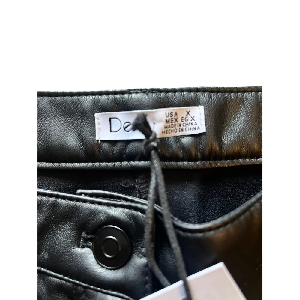 NEW Dex Plus Black Faux LEATHER 5 Pocket PANTS Size 1X Womens 35W x 29.75L NWT - Image 5