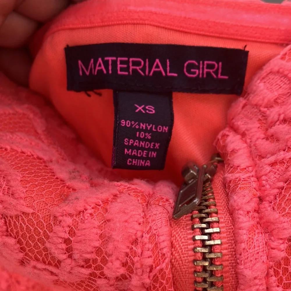 Material Girl orange strapless shorts jumpsuit/romper woman’s size xtra small - Image 8