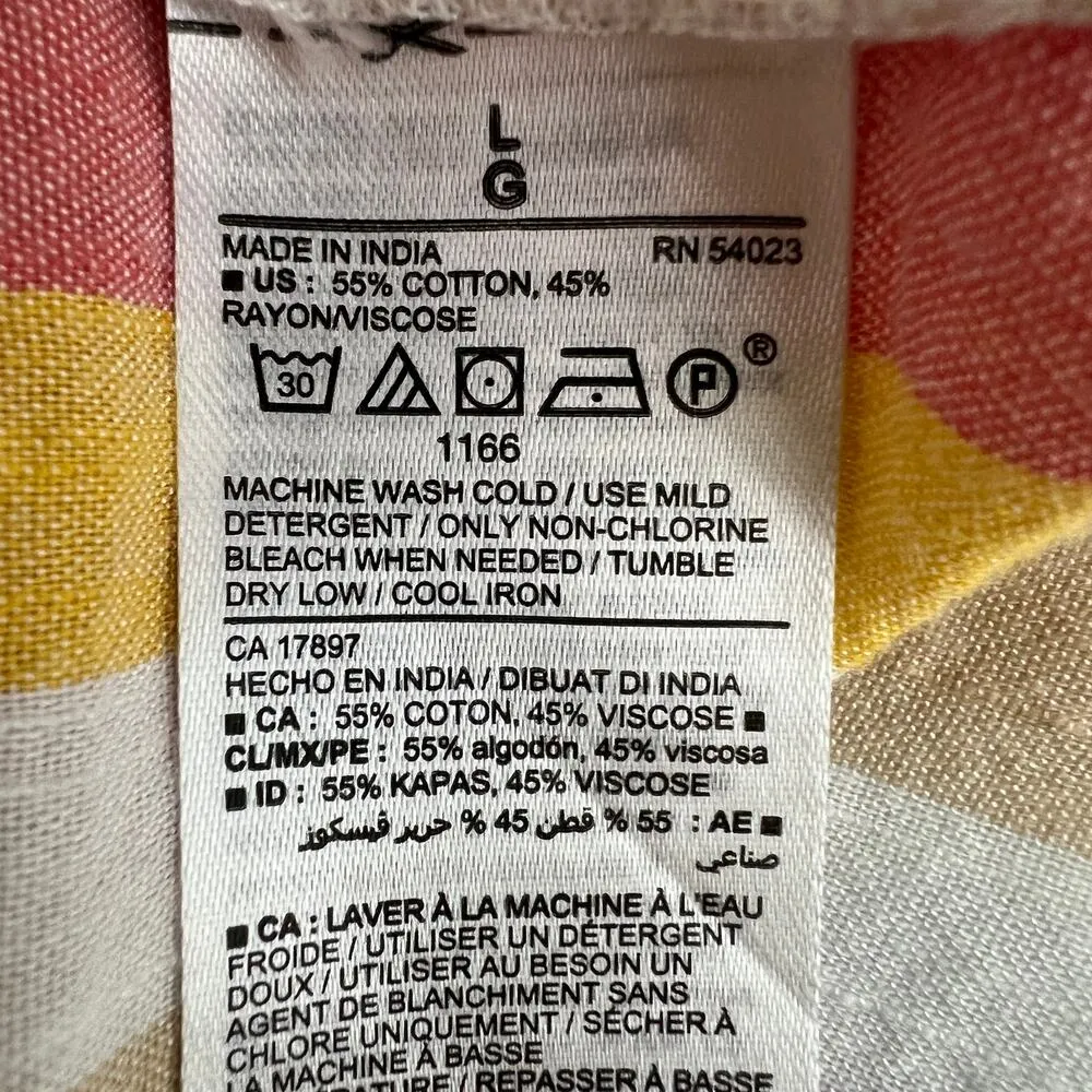 Old Navy Multicolor Womens Shirt Large Casual Lightweight Minimalist Breathable Pink - Image 9