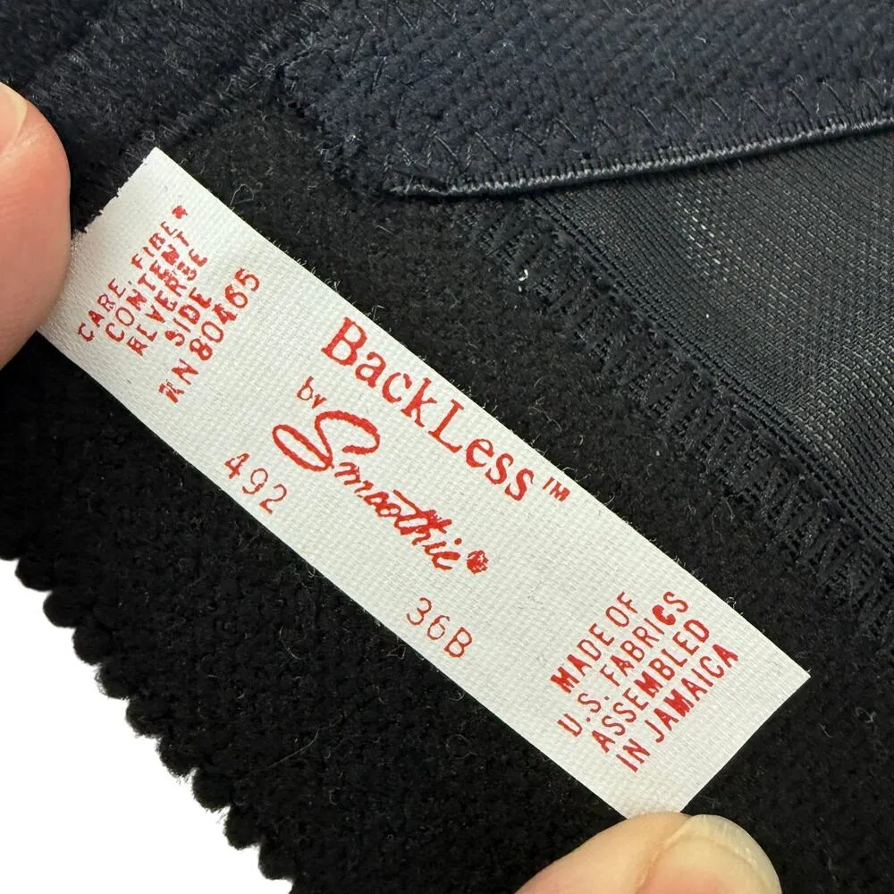 Vintage Backless by Smoothie Longline Bra Size 36B Black Corset Top Glam Rock - Image 4