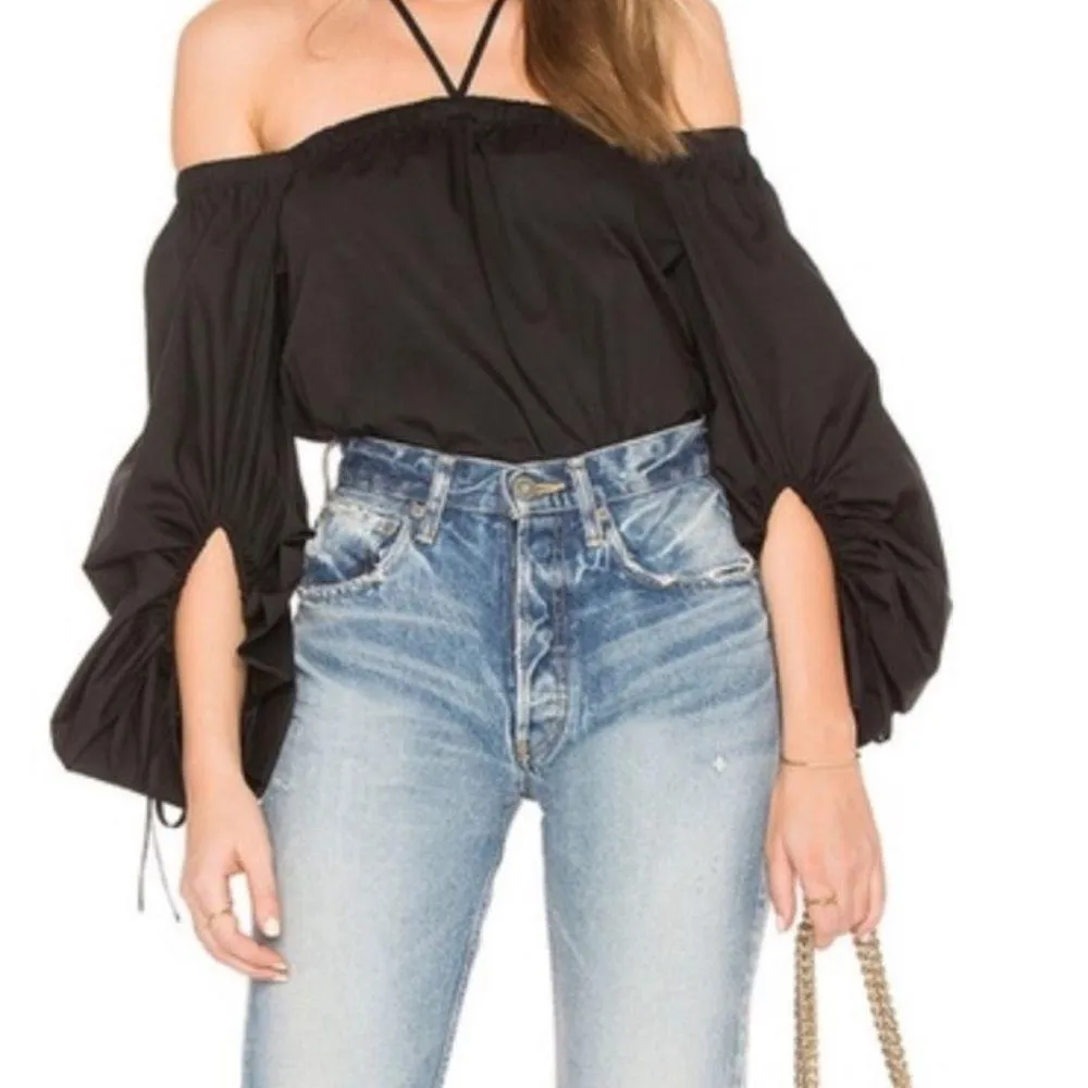 Revolve Rebecca Minkoff Tilds Blouse in Black Size XXS (Oversized fit) - Image 4