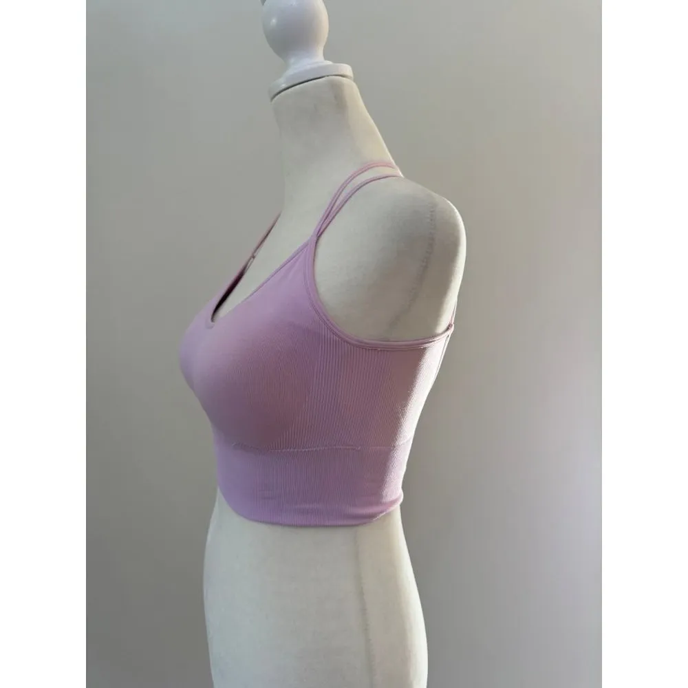 Nvgtn Seamless Flourish Seamless Bra Spandex Top Woman Fitness Elastic Breathabl - Image 4