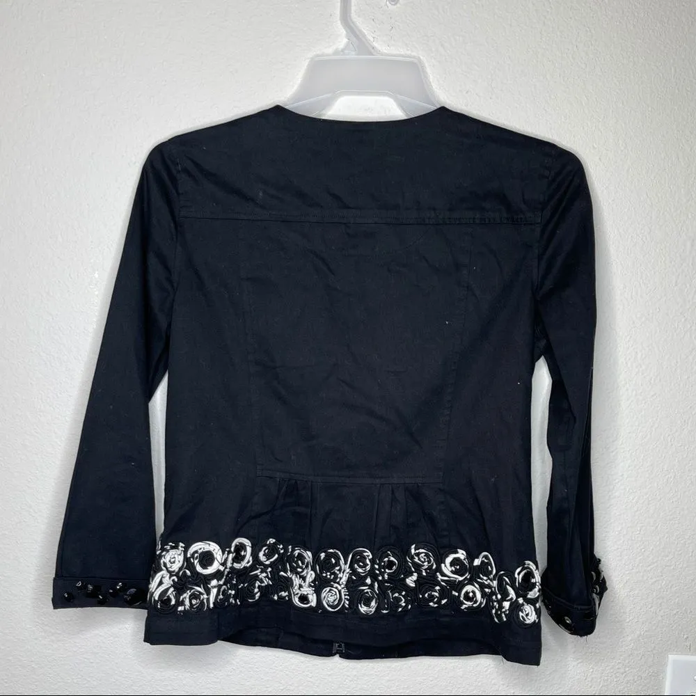Choices‎ Embellished Jacket Black - Image 5