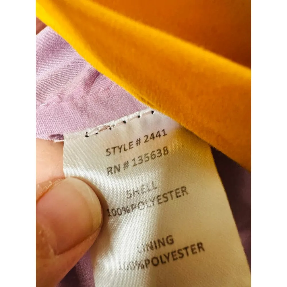 SLATE & WILLOW Purple Yellow Tie-Dye Strapless Bow Back Crop Top Size 6 - Image 9