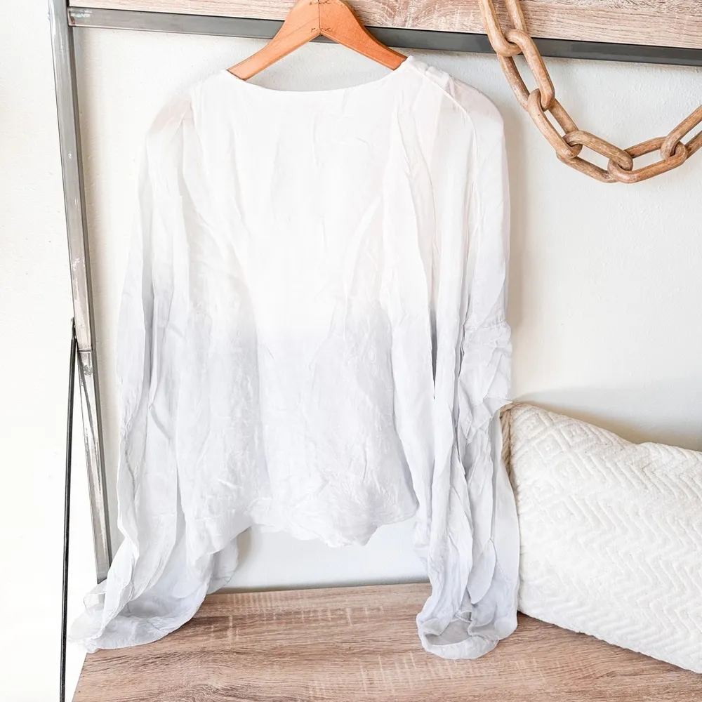 Scandal made in Italy silk drapey blouse White - Image 2