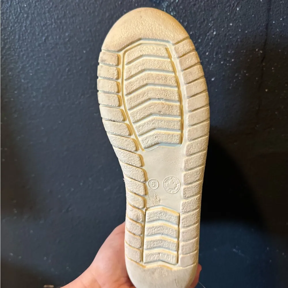 Women’s Vintage Kamik Cream Rainbow Winter Rain Boots with Unique Lacing - Image 8