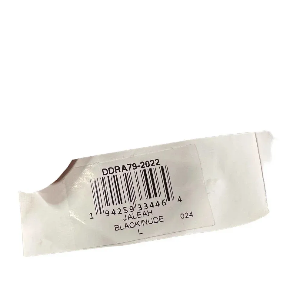 Dress The Population Cap Sleeve Faux Wrap Lace Dress Black Nude‎ Size L - Image 11