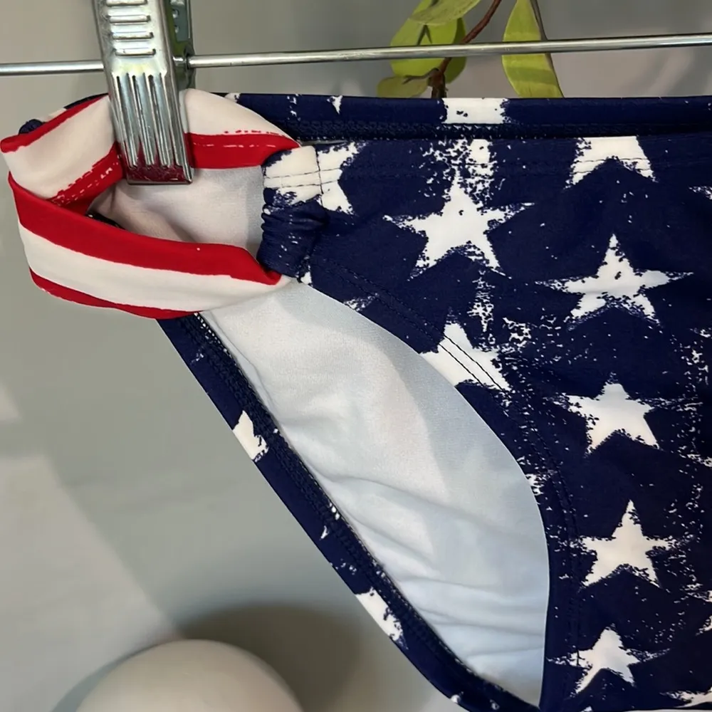 Stars Stripes Bikini Swimsuit Bottom Red White Blue XS Womens - Image 5