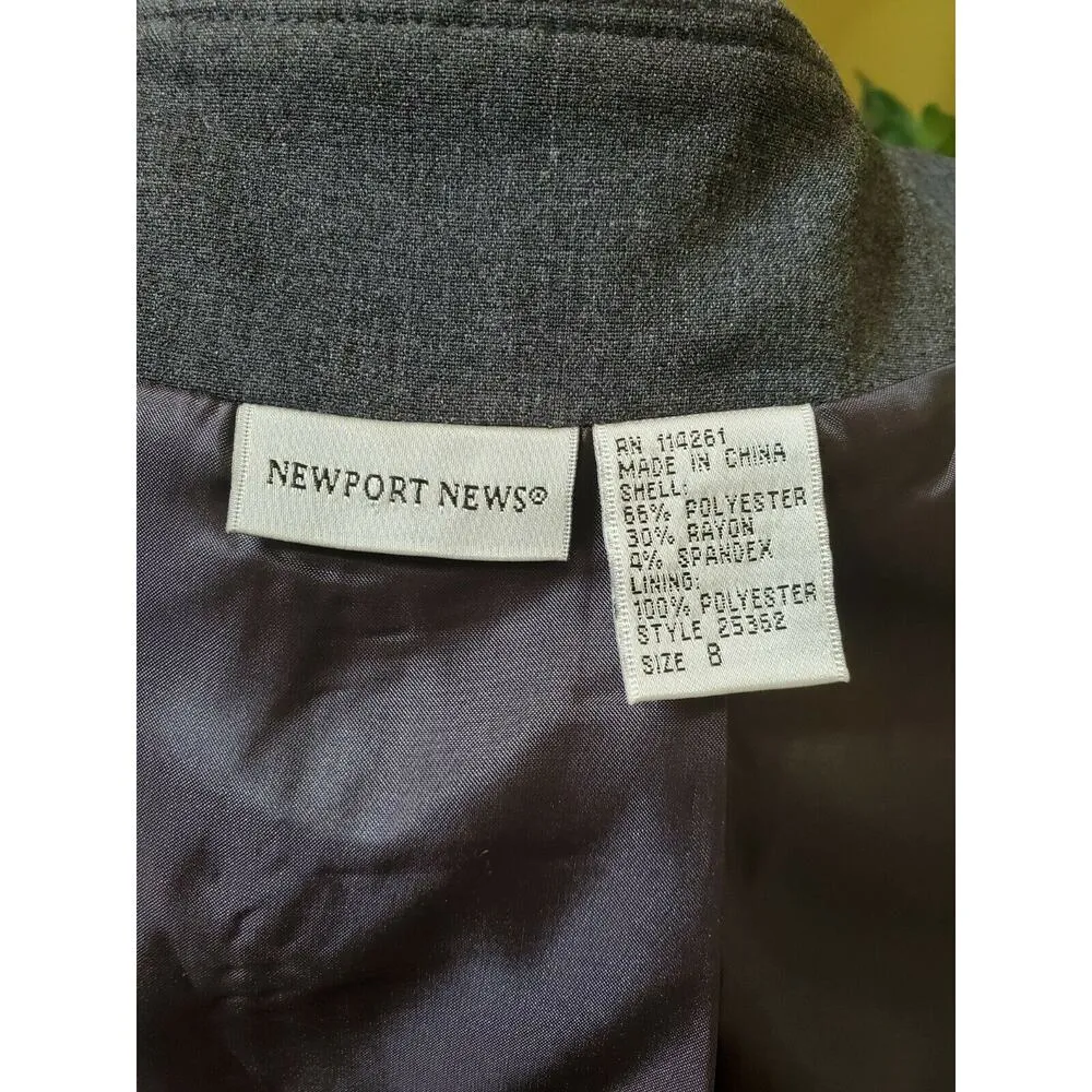 Newport News Size 8 Swing Coat Gray - Image 9