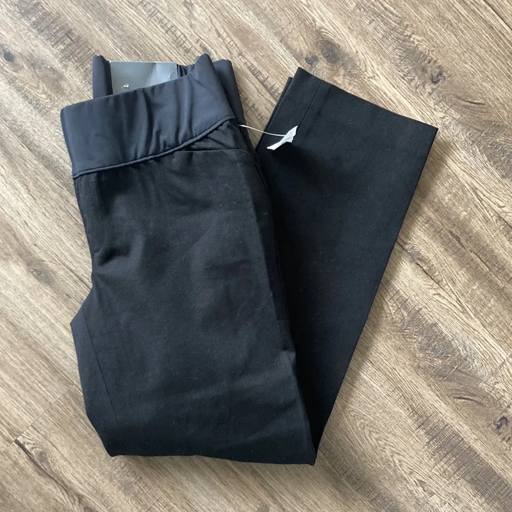 Gap Maternity|Black Slim Cropped Demi Panel Pants sz 6 - Image 8