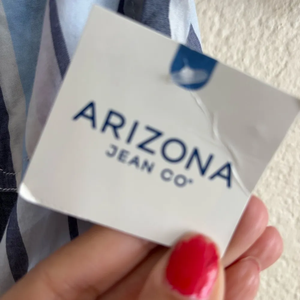 Arizona Jean Company Blue Striped Blouse - Image 5