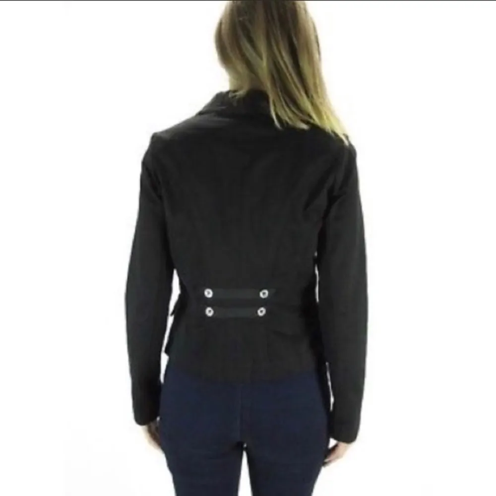 Cabi 329 Military Inspired Twill Jacket Black Women’s Size 2 - Image 3