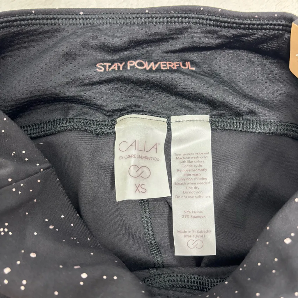 CALIA by Carrie Underwood Mid Rise 7/8 Ankle Speckled Black Leggings size XS - Image 6