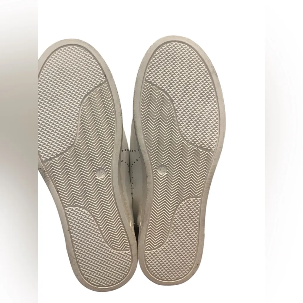 Steve Madden Rezume Leather White and Metallic Lace Up Sneakers Size 7.5‎ - Image 6