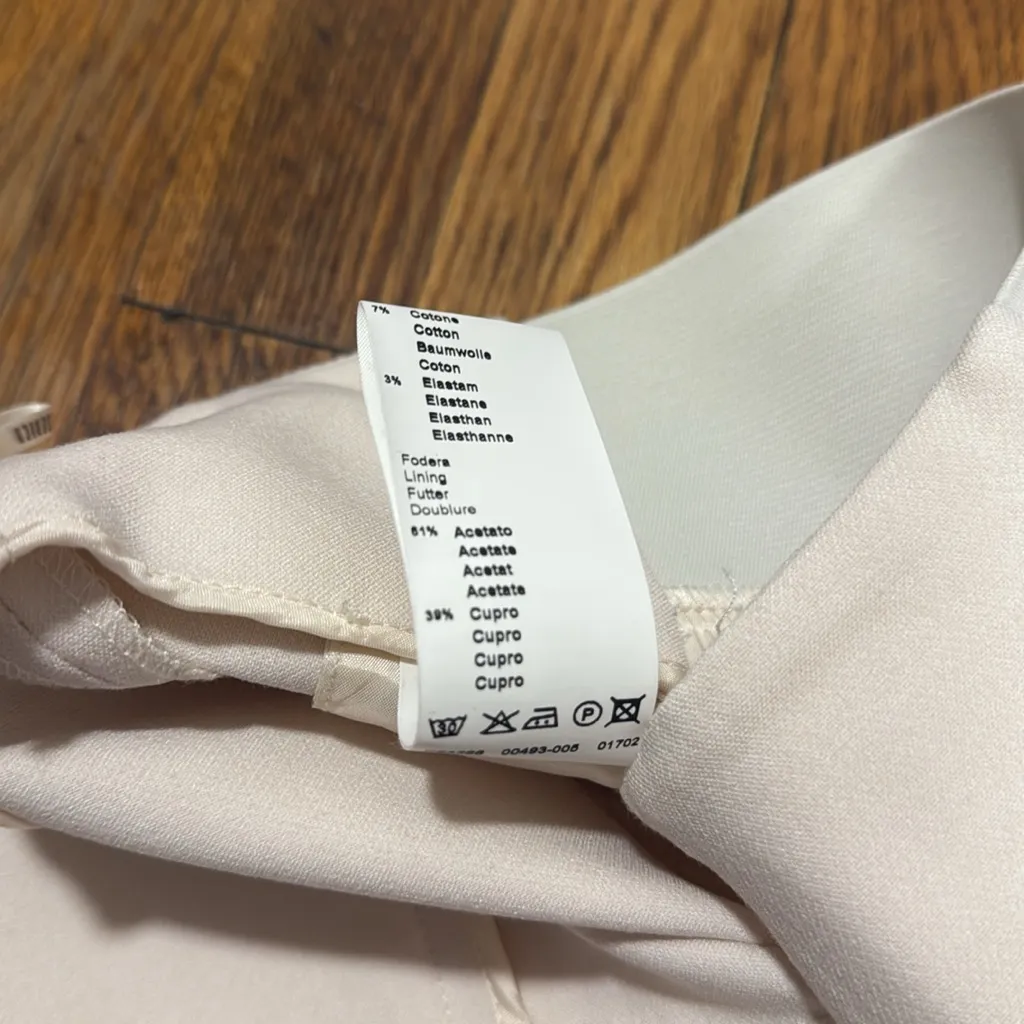 Peserico Cream Tailored pull on Trouser pants made in Italy size 40 28 inseam - Image 5