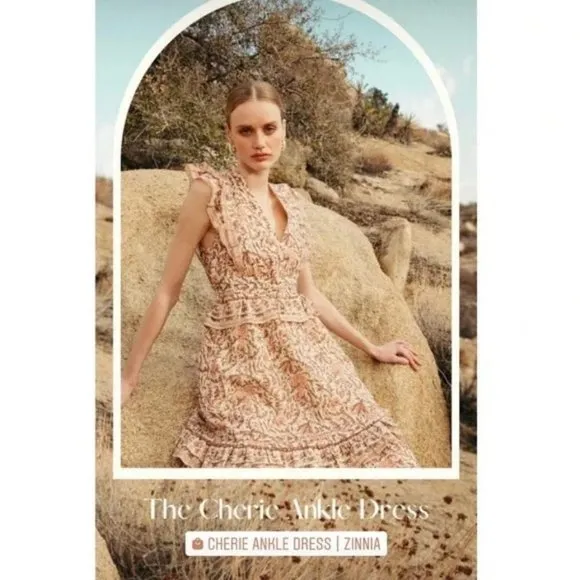 💕CLEOBELLA💕 Cherie Ankle Dress ~  Zinnia Print Large L NWT - Image 2