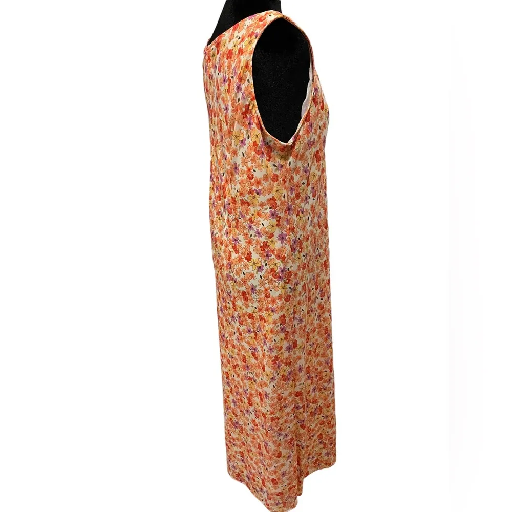 Dressbarn Vintage Whimsical Artsy Cottagecore Spring Garden Floral Maxi Dress - Image 4