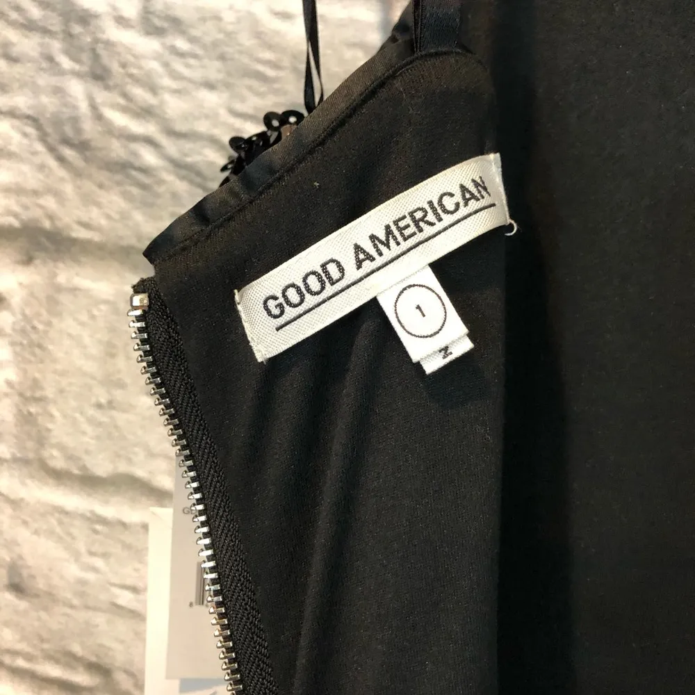 NWT Good American Size 1 (S) Black Sequin Fitted Bodycon Party Dress - Image 15
