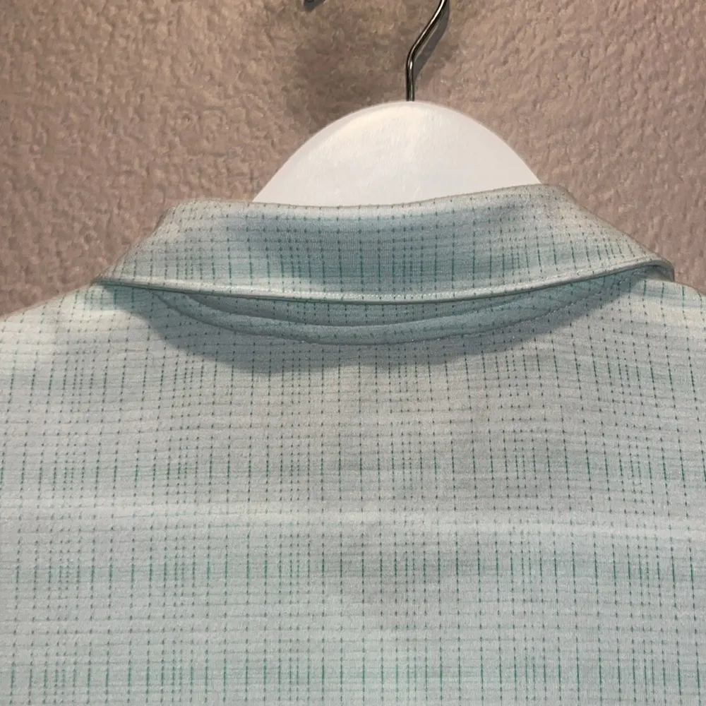 Adidas Golf Women’s Polo Shirt Size Small Green Aqua Dots - Image 7