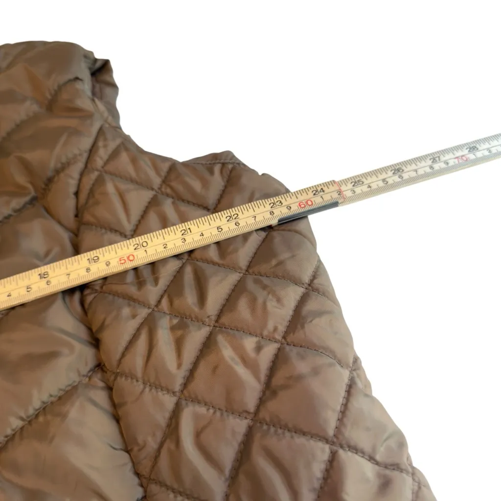Weatherproof Brown Quilted Puffer Vest XXL Gold Snap Accent Zip Pockets EUC - Image 12