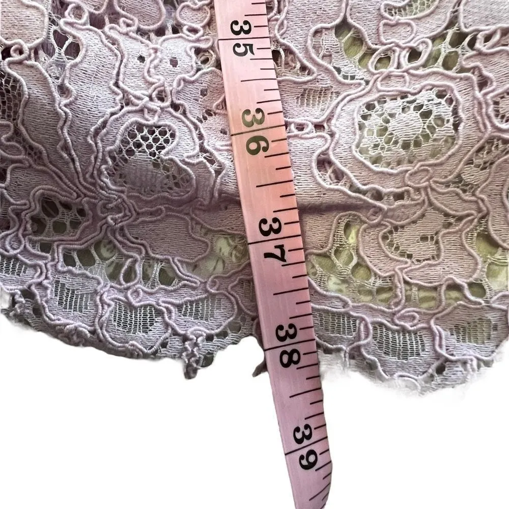 Bardot Solange Lace Midi Dress Purple Lilac 3/4 Bell Sleeves NWT - Image 10