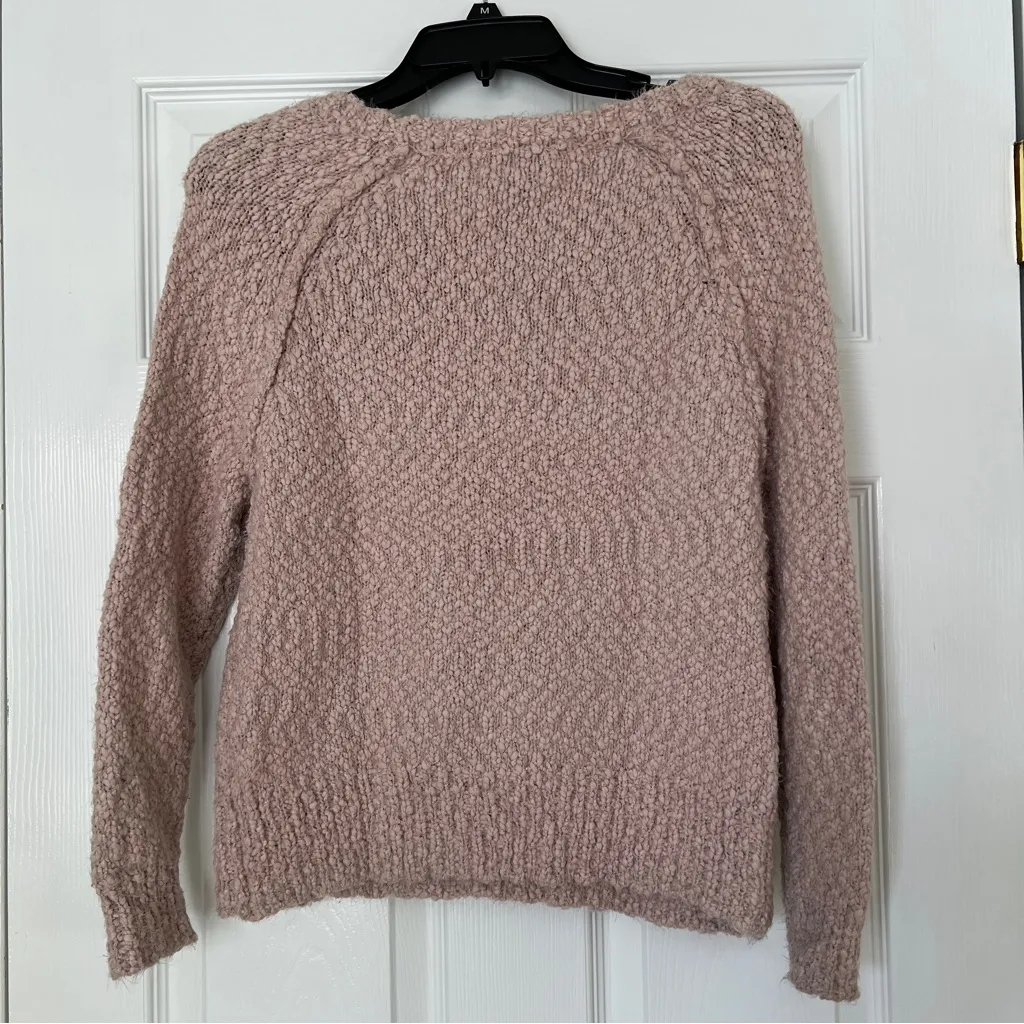 YET AGAIN chunky sweater beige pink size XS - Image 9