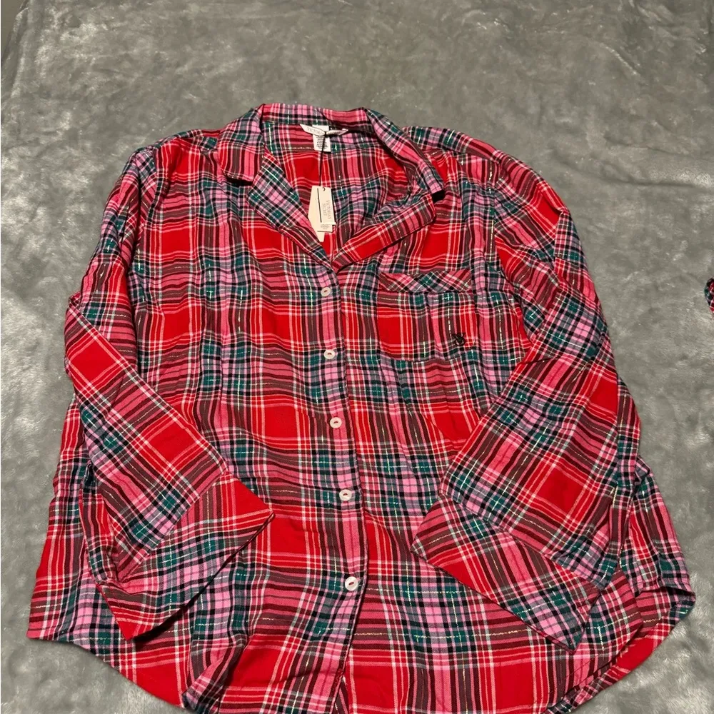 Victoria's Secret Red and Pink Pajama Sets Cozy Sleepwear - Image 2