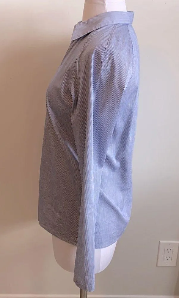 Theory Bida Shirt in Arbiter Pin Stripe - Image 6