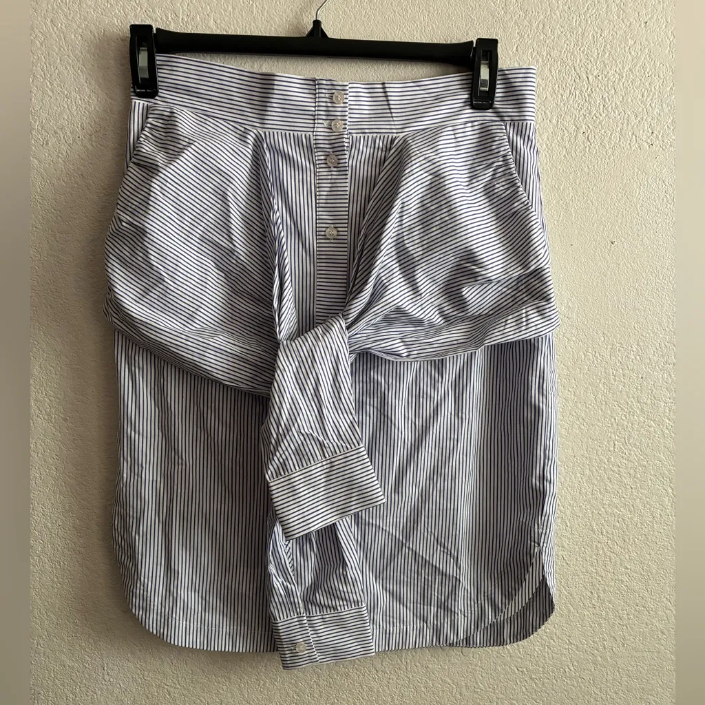 🆕Maeve Sleeve-Waist Button-down Striped Blue& White  Skirt M🆕 - Image 5