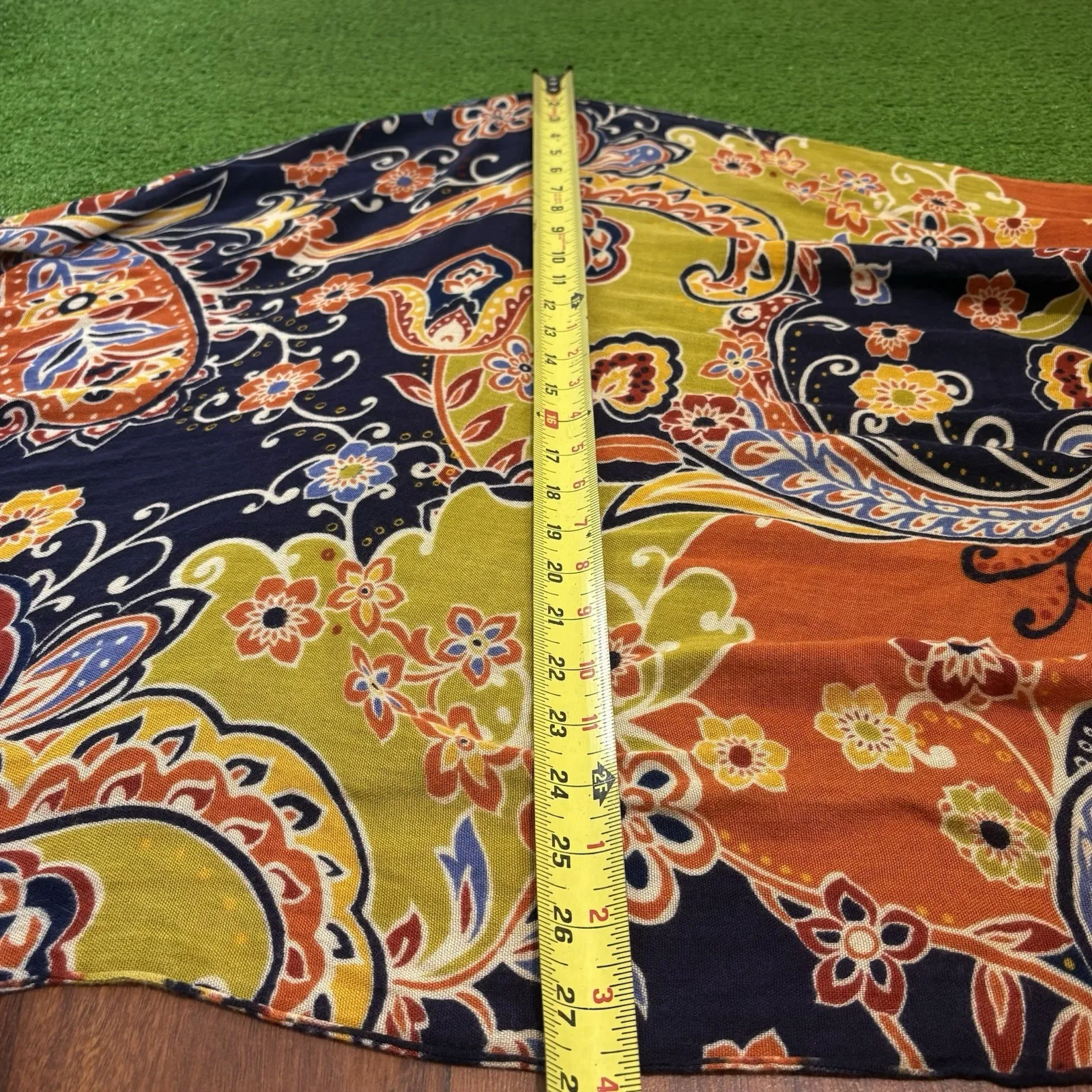 Spartina 449 Women Artsy Scarf Floral Paisley Multicolor Groovy Viscose Handmade - Image 4