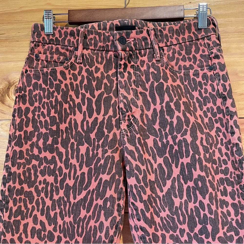 MOTHER High Waisted Looker Ankle Fray Jeans in Animal Attraction 27 - Image 6