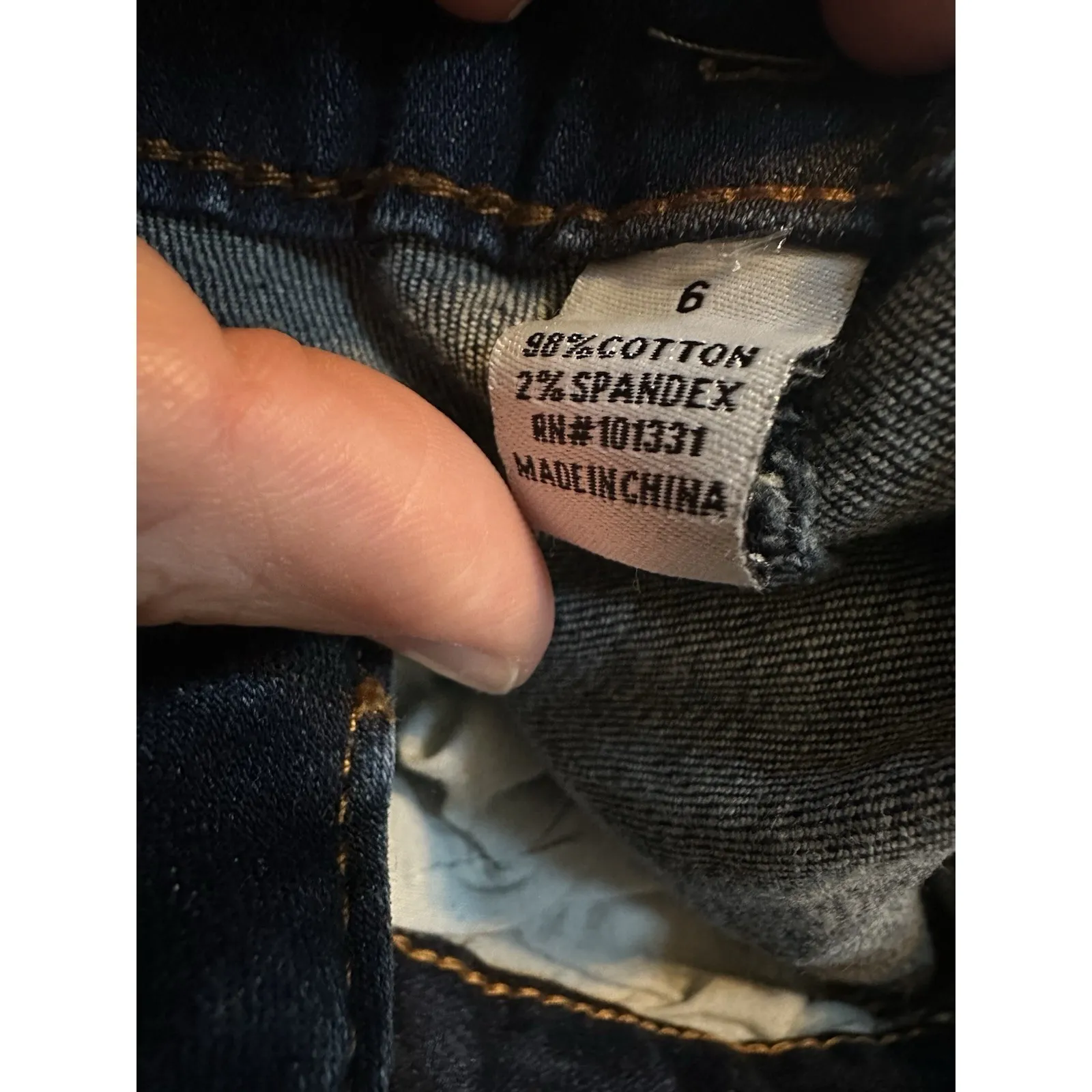 Refuge Destroyed Skinny Jeans Size 6 Double Button High Waist Ripped Blue - Image 7