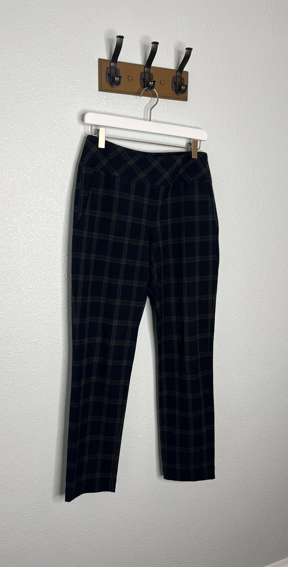 CAbi Navy Plaid Straight Leg Dress Pants - Image 3