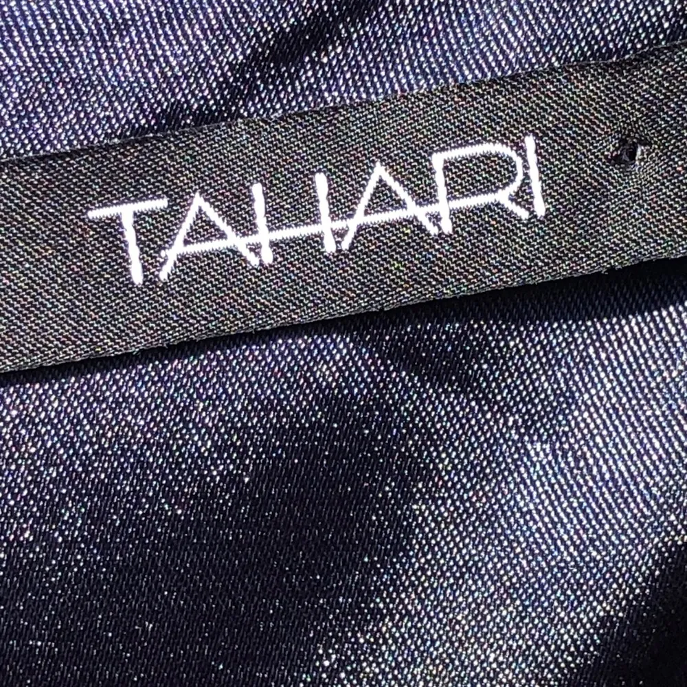 Tahari Blue Dress Sleeveless Knee Length Pencil 8 - Image 3