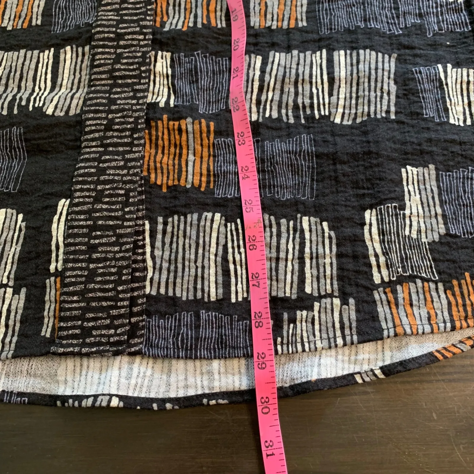 Habitat‎ Clothes to Live In XS Black Brown Abstract Print Oversized Tunic Top - Image 9