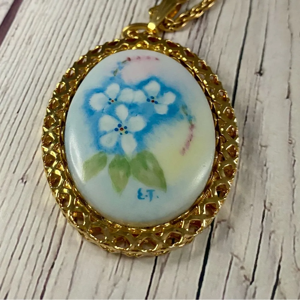 Vintage Hand Painted Porcelain Forget - Image 6