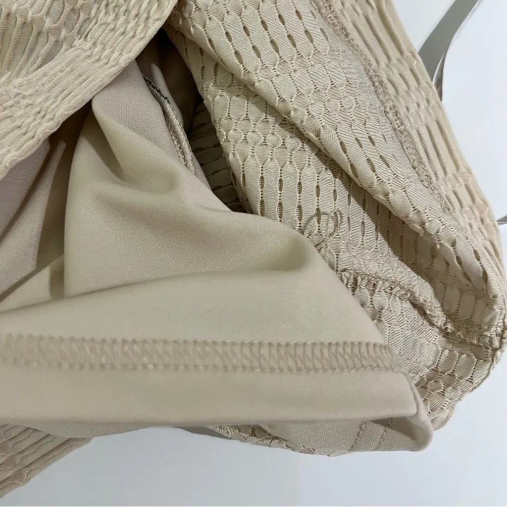 Sharagano  Sleeveless Textured Shift Dress Size 12 Beige Minimalist‎ Neutral - Image 9