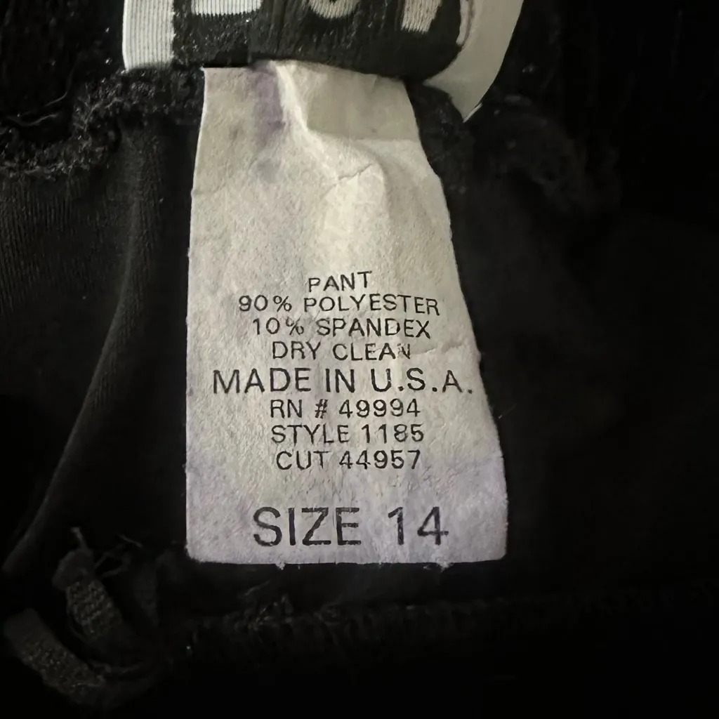 R&M Richards Vintage Velvet black pull on elastic waist Pants grunge whimsygoth - Image 4