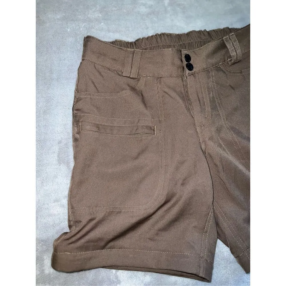 Women’s Brown Dark Academic Cargo Shorts SMALL - Image 3