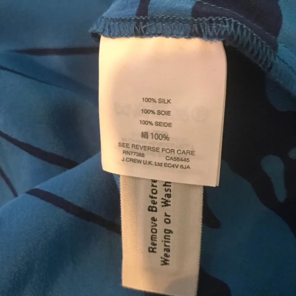 J. Crew V-Neck Band Sleeve Top in Palm Frond sz6 - Image 7