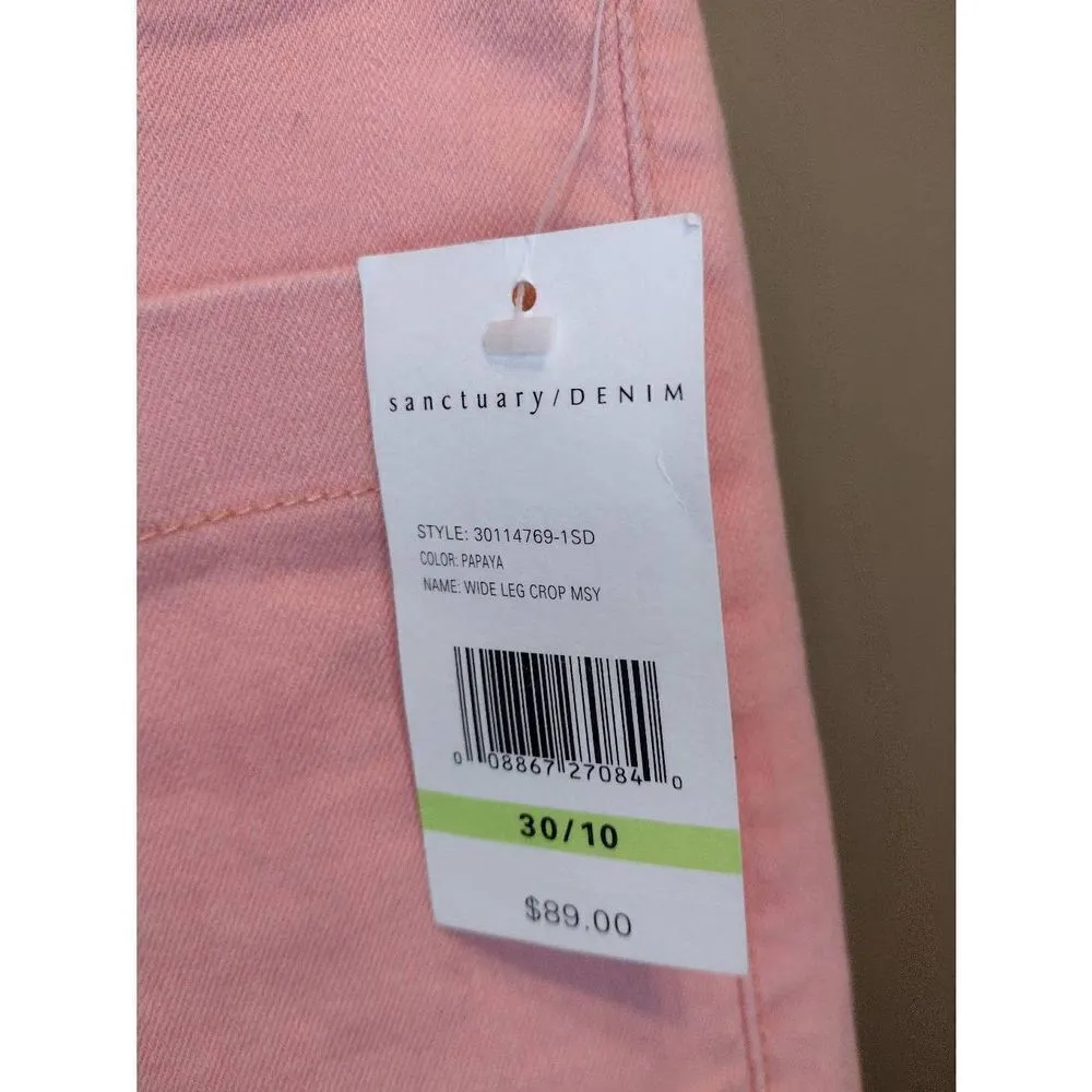 Sanctuary Denim Size 30 Papaya High Rise Wide Leg Crop Non Conformist - Image 4