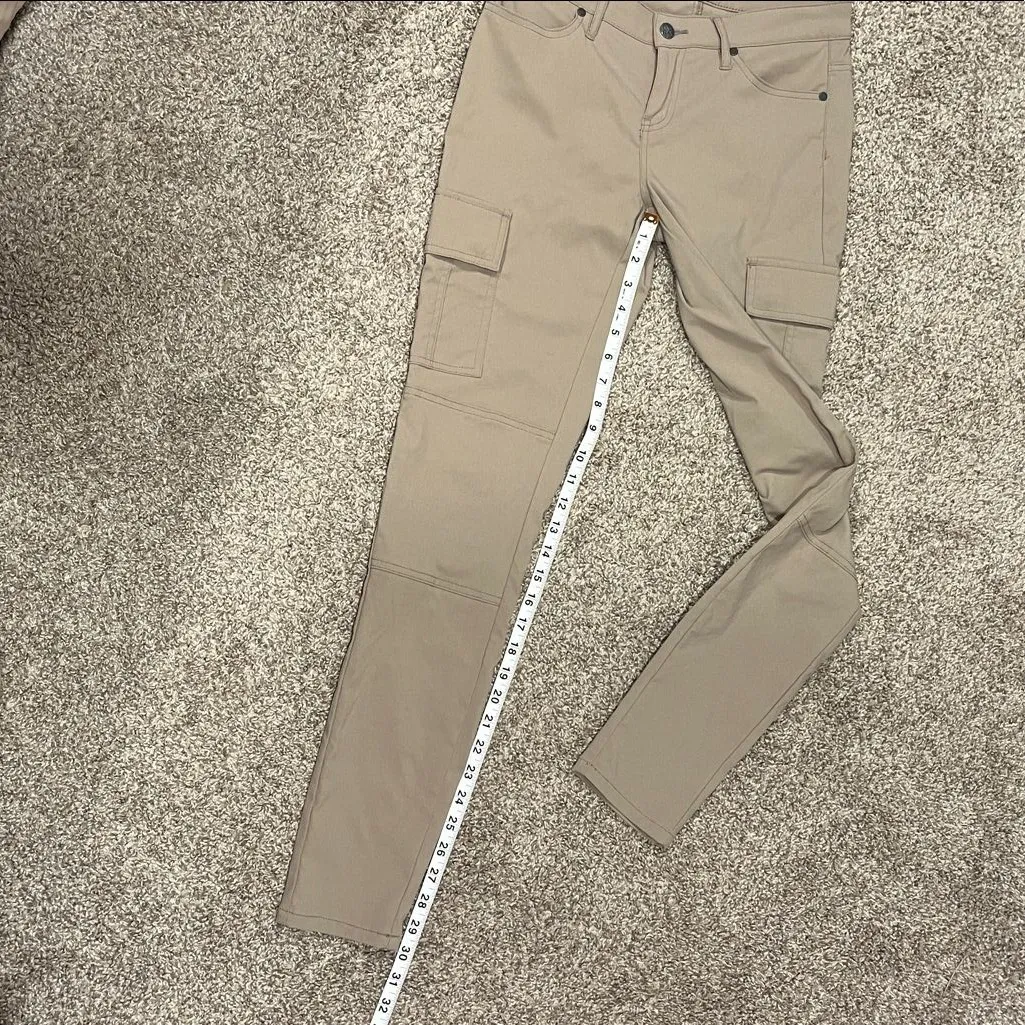 Prana Meme Stretch Skinny Cargo Hiking Pants Size 6 in Khaki Color - Image 10